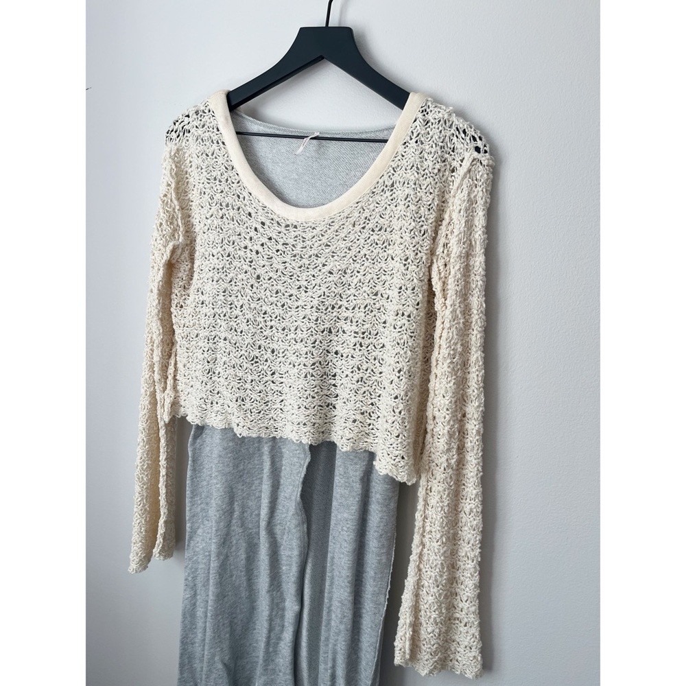 free people • crochet twofer top